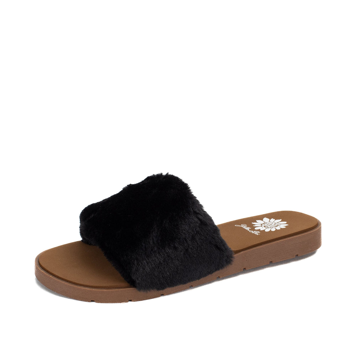 Yellow Box Footwear Trusted | Felah Fur Sandal - Black