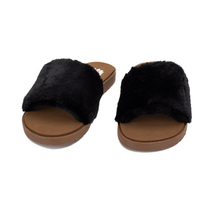 Yellow Box Footwear Trusted | Felah Fur Sandal - Black