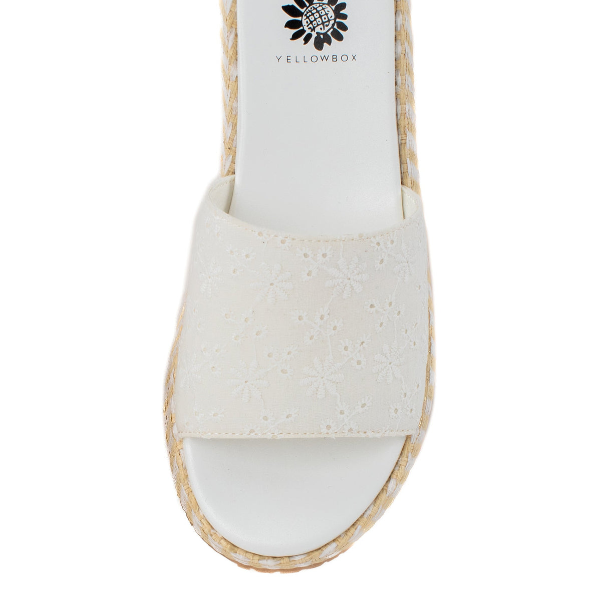 Yellow Box Footwear Customer Favorite | Anatto Flatform Slide - White