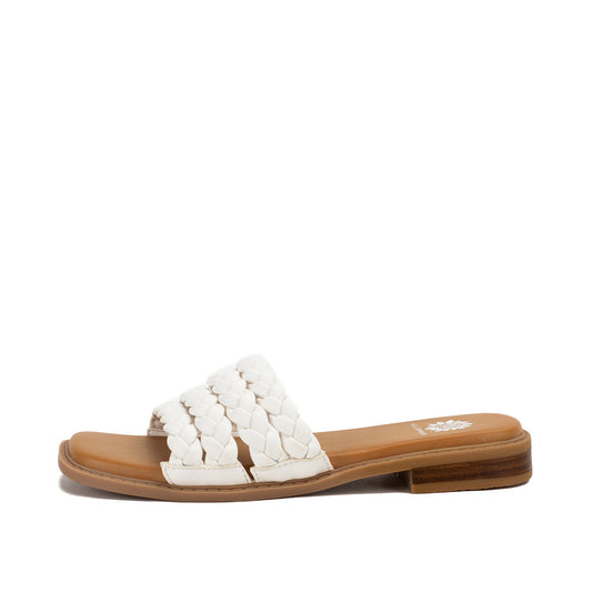 Yellow Box Footwear Top Pick | Santai Slide Sandal - White
