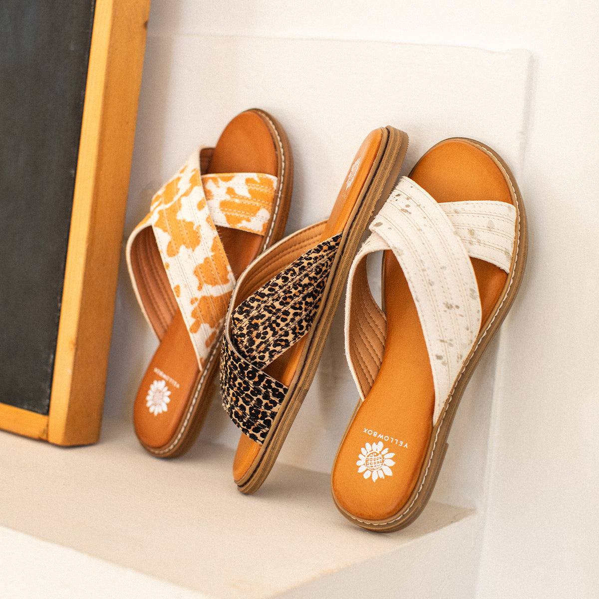 Yellow Box Footwear Special Offer | Linta Crossband Slide - Cow