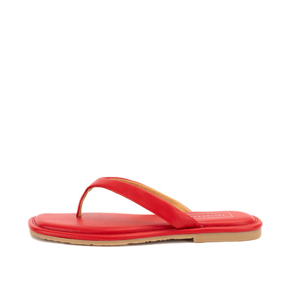 Yellow Box Footwear Premium | Durham Flat Sandal - Red