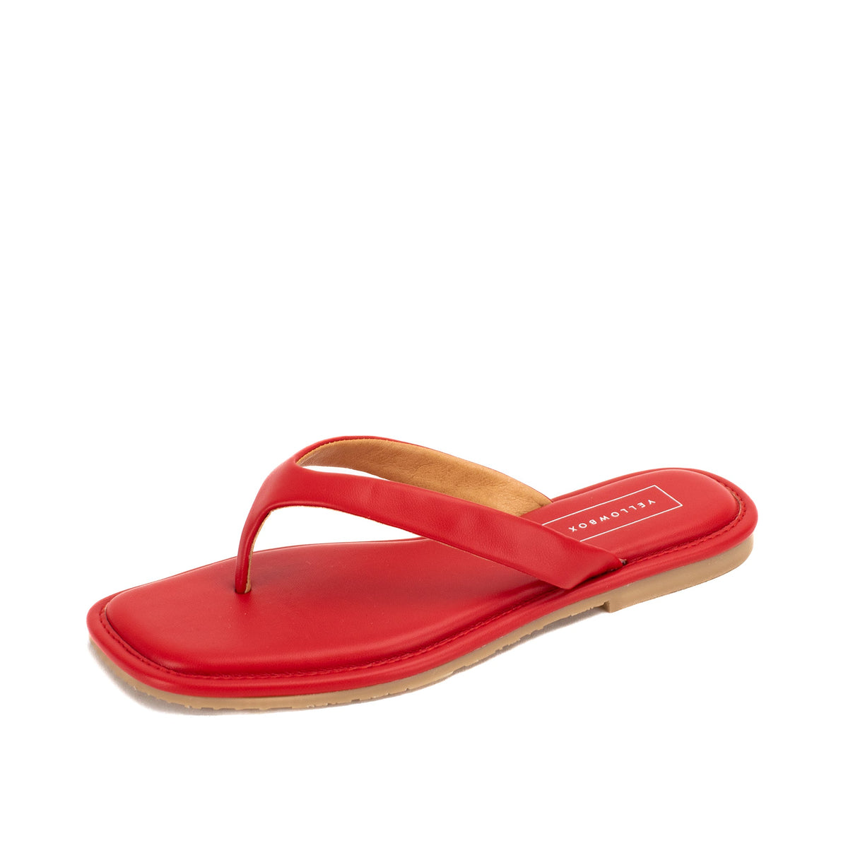 Yellow Box Footwear Premium | Durham Flat Sandal - Red