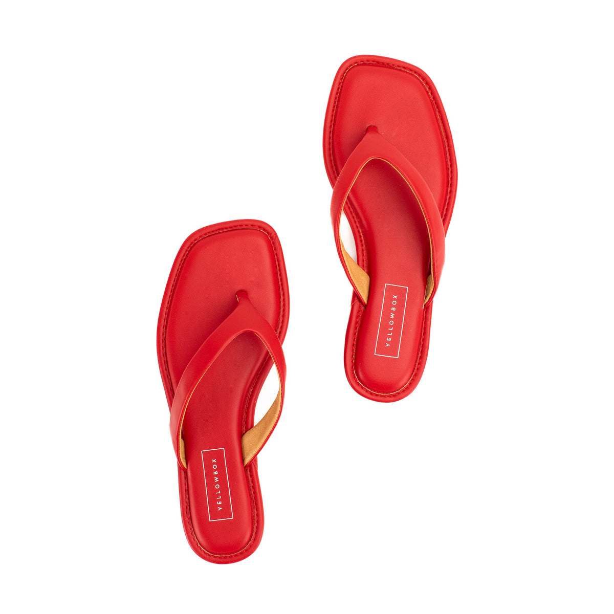 Yellow Box Footwear Premium | Durham Flat Sandal - Red