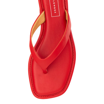 Yellow Box Footwear Premium | Durham Flat Sandal - Red