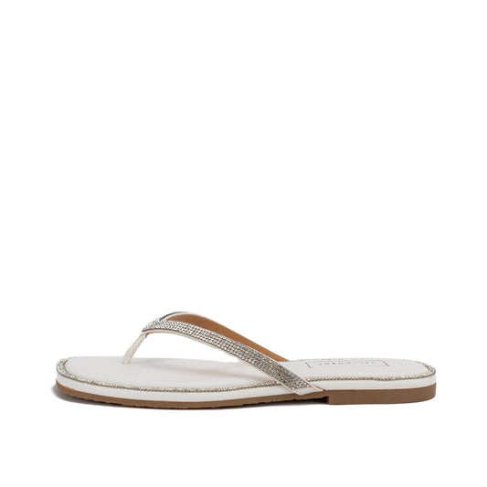 Yellow Box Footwear Essential | Danaya Flip Flop Sandal - White