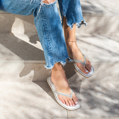 Yellow Box Footwear Essential | Danaya Flip Flop Sandal - White