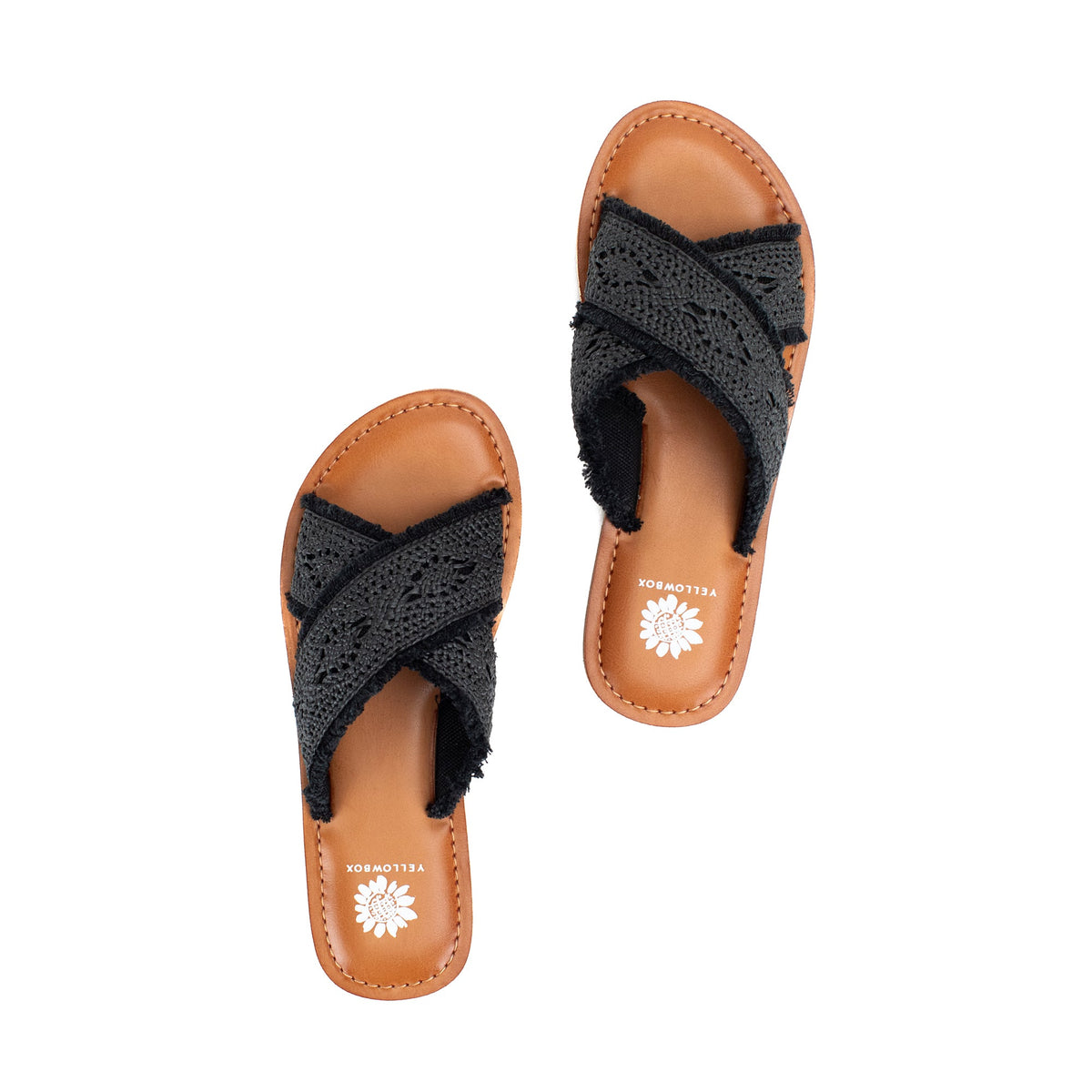 Yellow Box Footwear Quality | Deska Raffia Sandal - Black