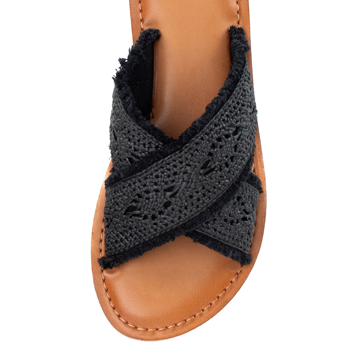 Yellow Box Footwear Quality | Deska Raffia Sandal - Black