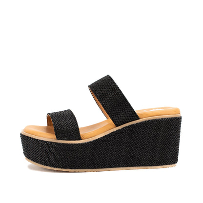 Yellow Box Footwear Special Offer | Inisa Wedge Sandal - Black