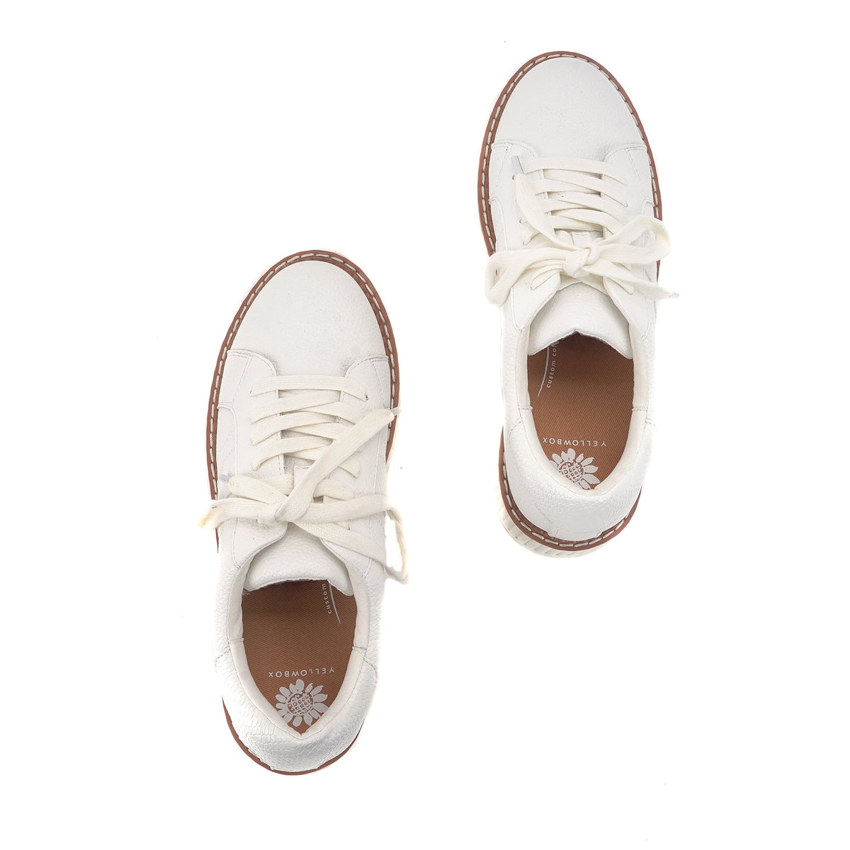 Yellow Box Footwear Sale | Marcell Flatform Sneaker - White