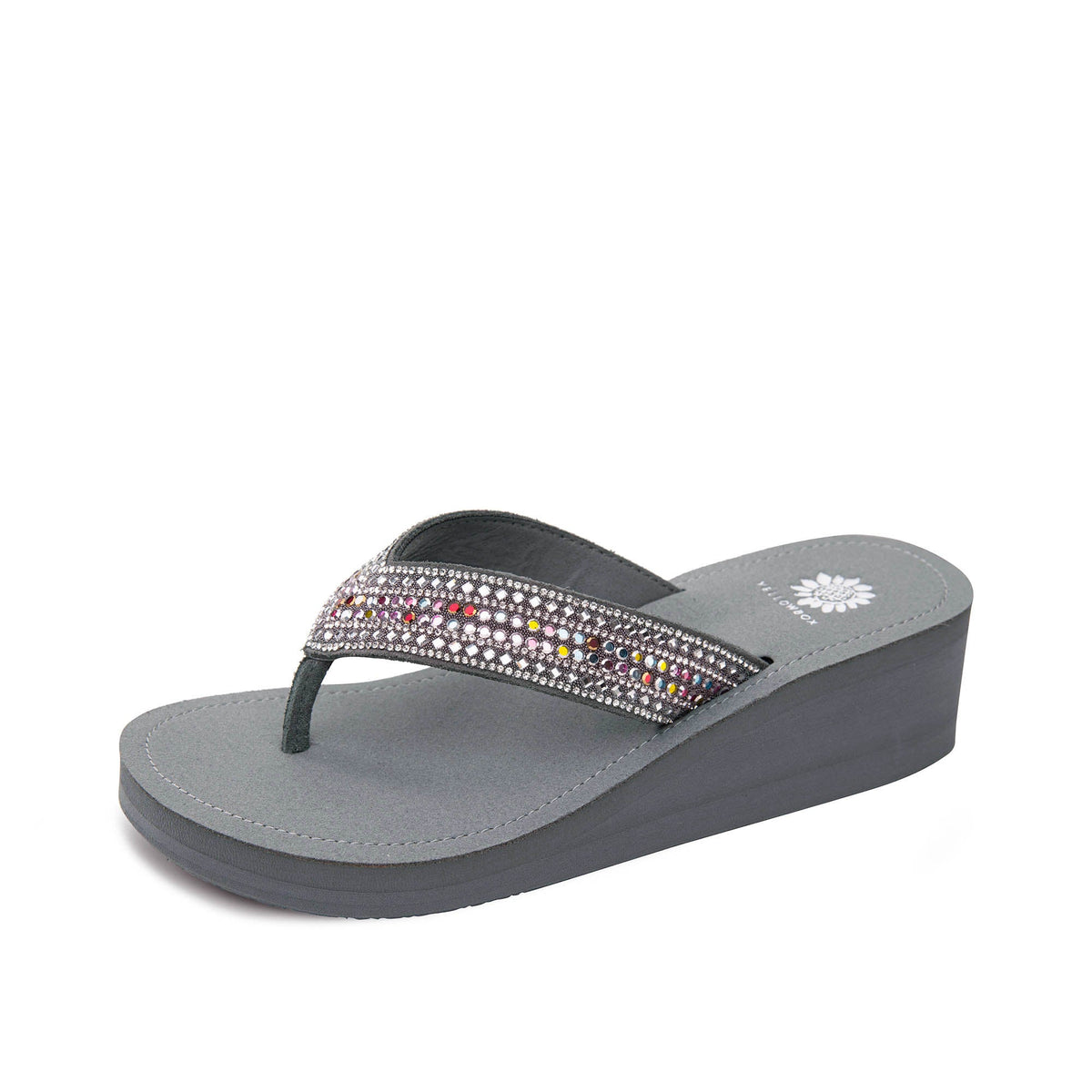 Yellow Box Footwear Special Offer | Terrah Wedge Sandal - Gray Multi