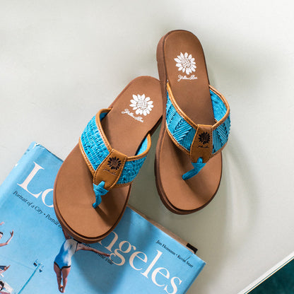 Yellow Box Footwear Quality | Fellow Flip Flop Sandal - Blue