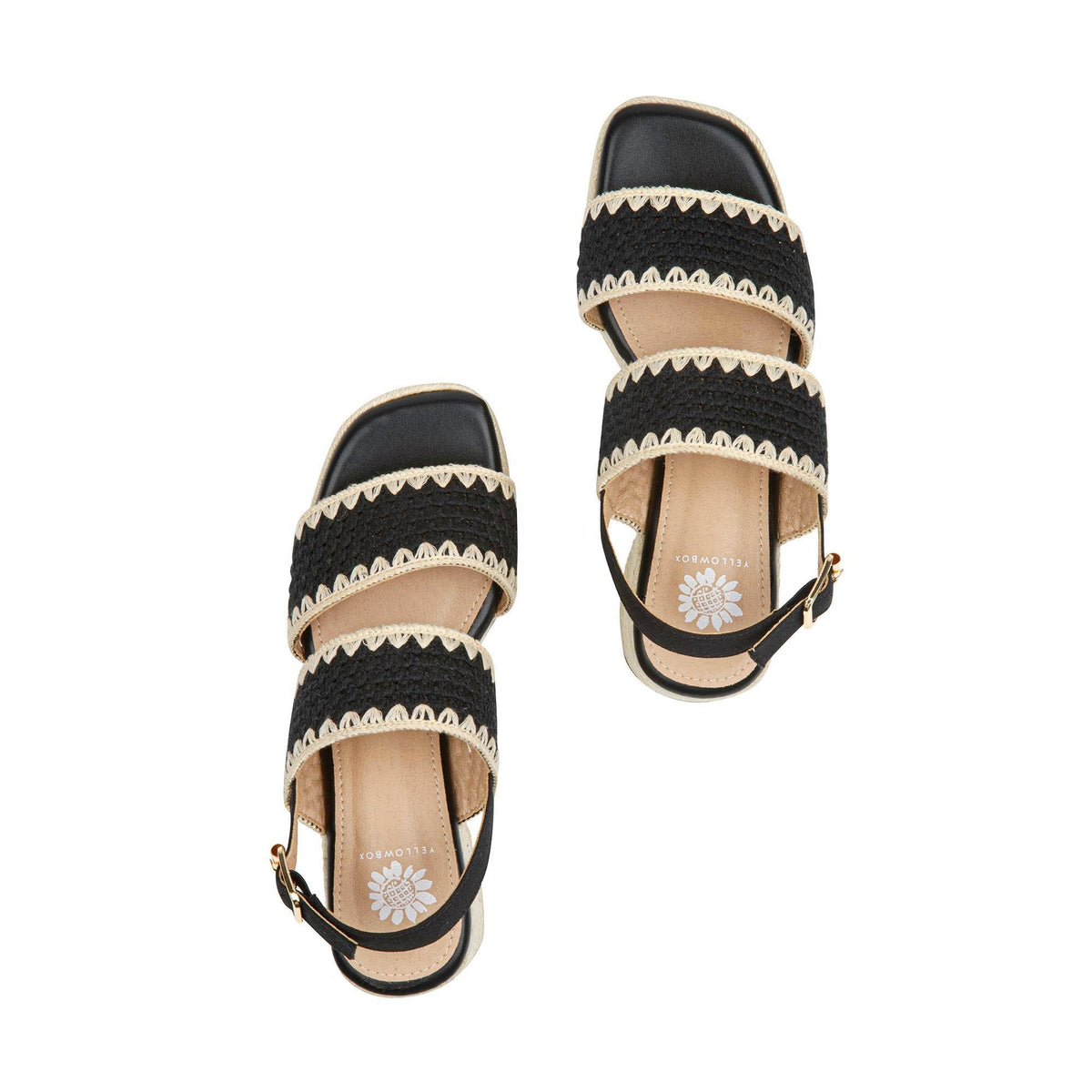 Yellow Box Footwear Best Price | Hellen Wedge Sandal - Black